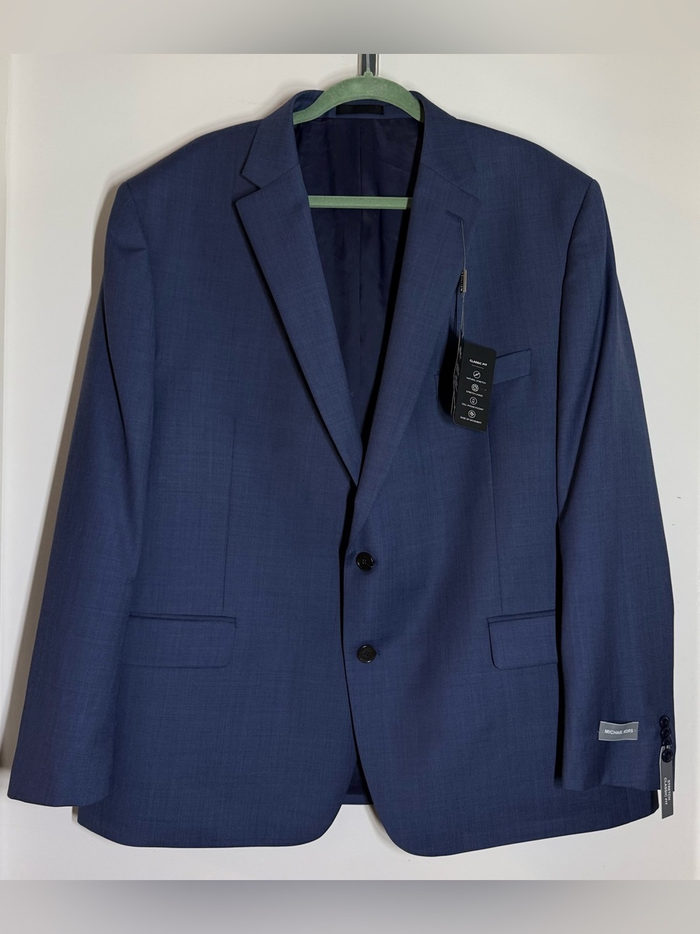 Michael Kors Kaplan Navy Blue Classic Two-Button Blazer - Picture 2 of 12